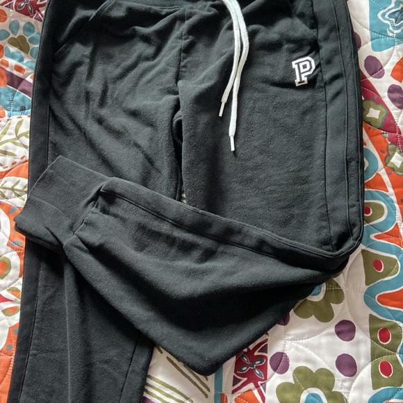 Victoria secret sweat pants. Black medium. Good condition.  Hardly worn. - Picture 2 of 3